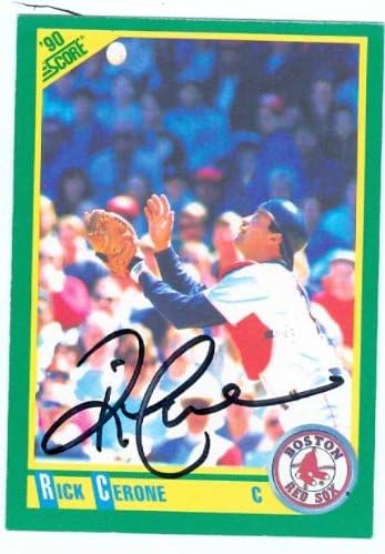 Autogramot Raktár 585995 Rick Cerone Dedikált Baseball Kártya - Boston Red Sox 1990 Pontszám - Szám 139