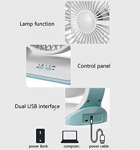 CYzpf Asztali Táblázat Fan Mini USB Feltölthető Többfunkciós Elektromos Hűtő Levegő Hűtő LED Világítás