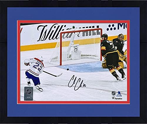 Keretes Cole Coffel Montreal Canadiens Dedikált 8 x 10 Első Stanley-Kupa Rájátszás Cél Fénykép - Dedikált
