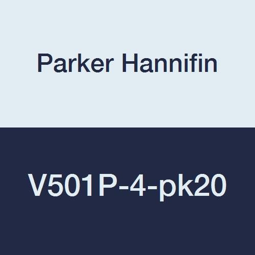 Parker Hannifin V501P-4-pk20 Ipari golyóscsap, PTFE-Tömítés, 600 psi, 1/4 Férfi Szál x 1/4 Női Szál, Réz
