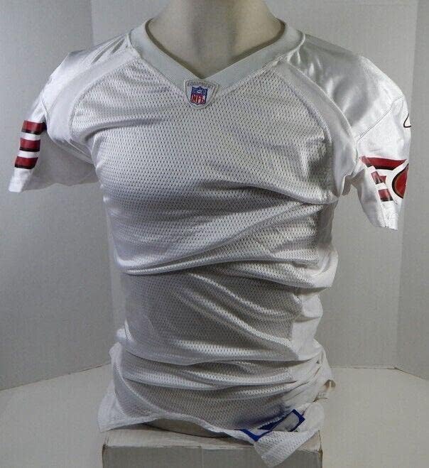 2006-ban a San Francisco 49ers Üres Játék Kiadott Fehér Jersey Reebok 40 DP24078 - Aláíratlan NFL Játék