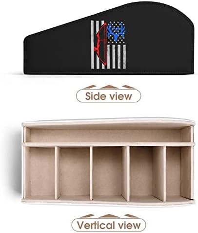 Amerikai Íjjal Vadászni, USA Zászló PU Bőr Ellenőrzési Tároló Doboz Multi-Funkcionális Asztali Szervező