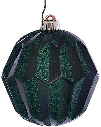 Vickerman 5 Karácsonyi Dísz Csiszolt Labda, Csillogó Smaragd Befejezni, Törhetetlen Műanyag, Ünnep Karácsonyfa