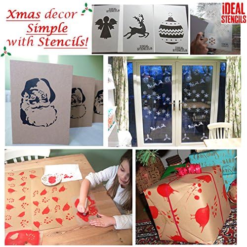 Karácsonyi Magyal Stencil | Art Kézműves Stencil - Díszítő & Festmény DIY eszköz - Újrafelhasználható
