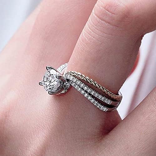 2023 Gyönyörű Gyémánt Cirkon Gyűrű a Nők, Eljegyzési Gyűrű, Ékszerek, Ajándékok, Magas Lenn az Élet Gyűrű