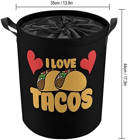 Imádom a Taco Összecsukható Kosárban Nagy Szennyesben Könnyű Tároló Kosár Játék Szervező fogantyúval