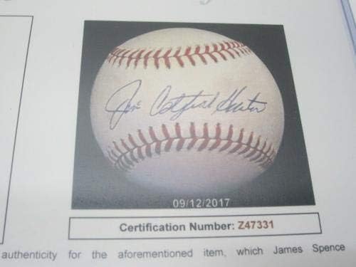 Jim Harcsavadász Oakland Athletics aláírt dedikált OAL baseball SZÖVETSÉG LOA - Dedikált Baseball