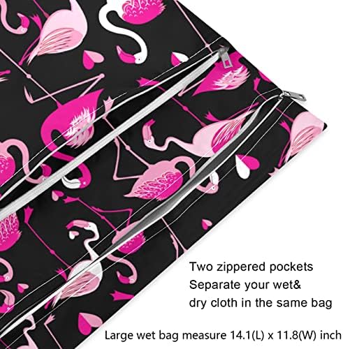 ZZXXB Aloha Flamingo Szerelem Vízálló Nedves Újrafelhasználható Táska ruha Pelenka Nedves-Száraz Táska