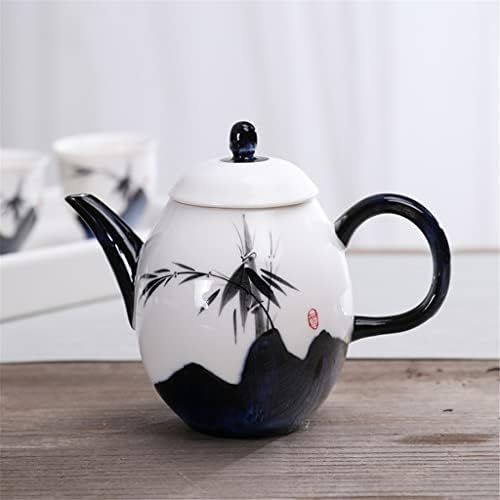 IRDFWH Kézzel készített kerámia teáskanna, kézzel festett fehér porcelán Kínai stílusú háztartási tea