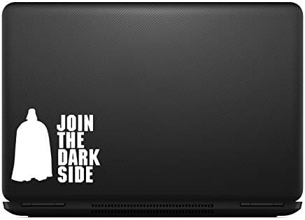 Csatlakozz A Darkside Vader Matrica, Matrica Notebook Autós Laptop 5 x 4 (Fehér)