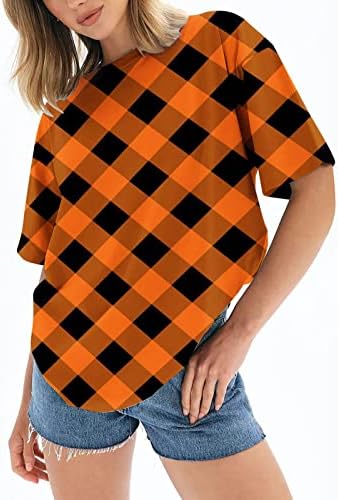 Kockás Ing, Női 2023 Trendi Steampunk Barátja Blúz Nyári Grunge T-Shirt Túlméretezett Kockás Streetwear