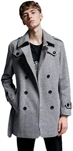 Európa Télen Gyapjú Kabát Férfi Legújabb Brit Stílus Laza Gyapjú Outwear Üzletember Hadsereg Green1 Kabát