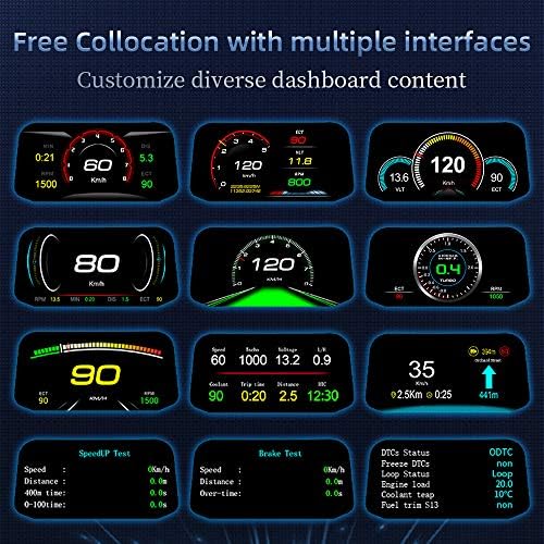 XTOBD Autó Vezetője Kijelző C3 Head Up Display Navigáció 5HD Képernyő HUD OBD2+GPS Dual Rendszer HUD Támogatási
