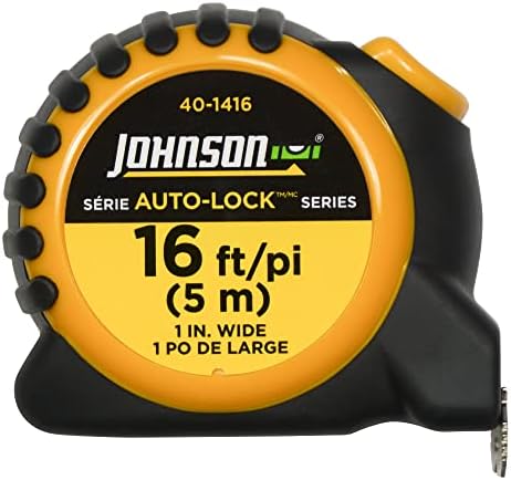 Johnson Szint & Eszköz 40-1416 16 x 1 Auto-Lock™ Inch/Metrikus Hatalom Szalag