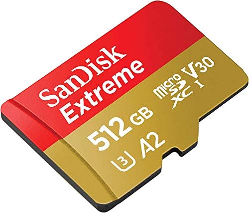 512 gb-os SanDisk Extreme MicroSDXC Memória Kártya (Két Komponensű) Működik, DJI Mavic Mini 2 Drone -