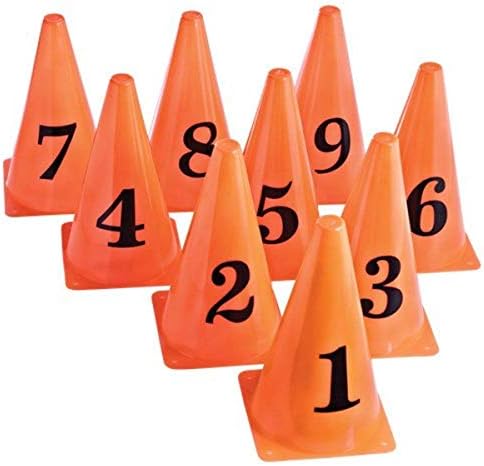NEKÜNK Játékok 9 Könnyű Narancs Kúp W/Számok