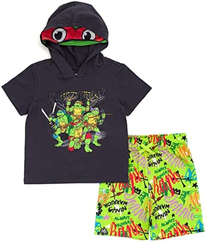 Teenage Mutant Ninja Turtles Leonardo, Michelangelo, Raffaello Póló, meg Háló Rövidnadrág Ruha Szett Kisgyerek,
