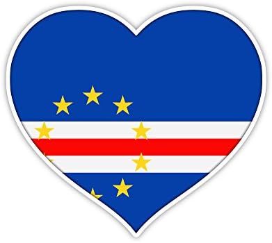 A szerelem zöld-Foki-szigetek zászló szív matrica, matrica 5 x 4