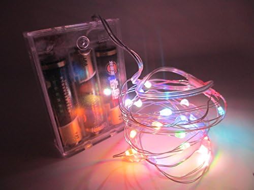 GHLIFE Akkumulátor Led String Fények 40 Led villogó fények 13ft Ezüst Drót Karácsonyra, Esküvőre, Otthon