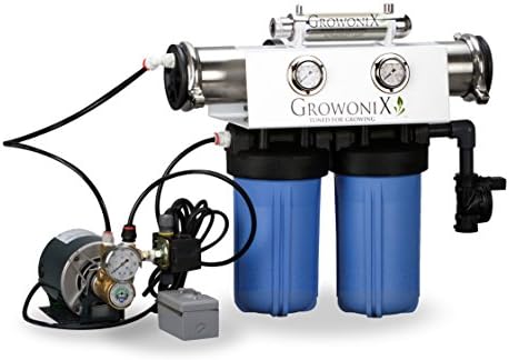 GROWONIX EX1000-UV-Deluxe Fordított Ozmózis Rendszer Ultra Nagy Áramlási Sebesség Víztisztító Szűrő Hidrokultúrás