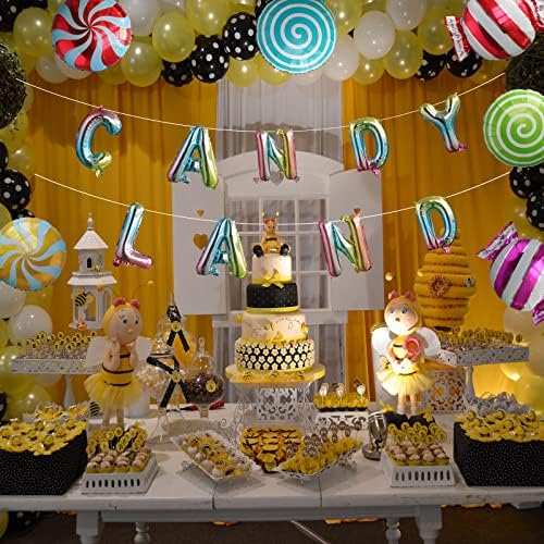 Halovin Candy Land Levelet Lufi Candy Téma Fél, Szivárvány Candy Land Ballonok, Wonka Párt (Színes)