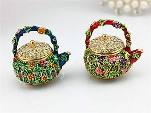 Jie Mini Teáskanna Csecsebecsét Doboz Csuklós Lányoknak Gyűrű Jogosultja Kézzel készített Gyűrű Jogosultja