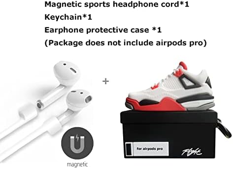 Szórakoztató Fejhallgató Esetében Airpods Pro 3D Menő Sportcipő Cipős Dobozt Védő tok Kulcstartó, valamint