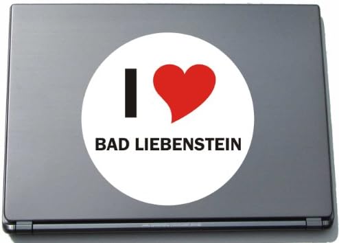 Imádom Aufkleber Matrica Laptopaufkleber Laptopskin 297 mm, mit Stadtname BAD LIEBENSTEIN