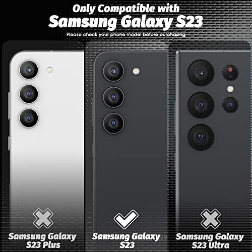 (1+2) Orzero Telefon Esetében Kompatibilis a Samsung Galaxy S23 5G, TPU Nagy Átláthatóság, 2 Csomag Üveg